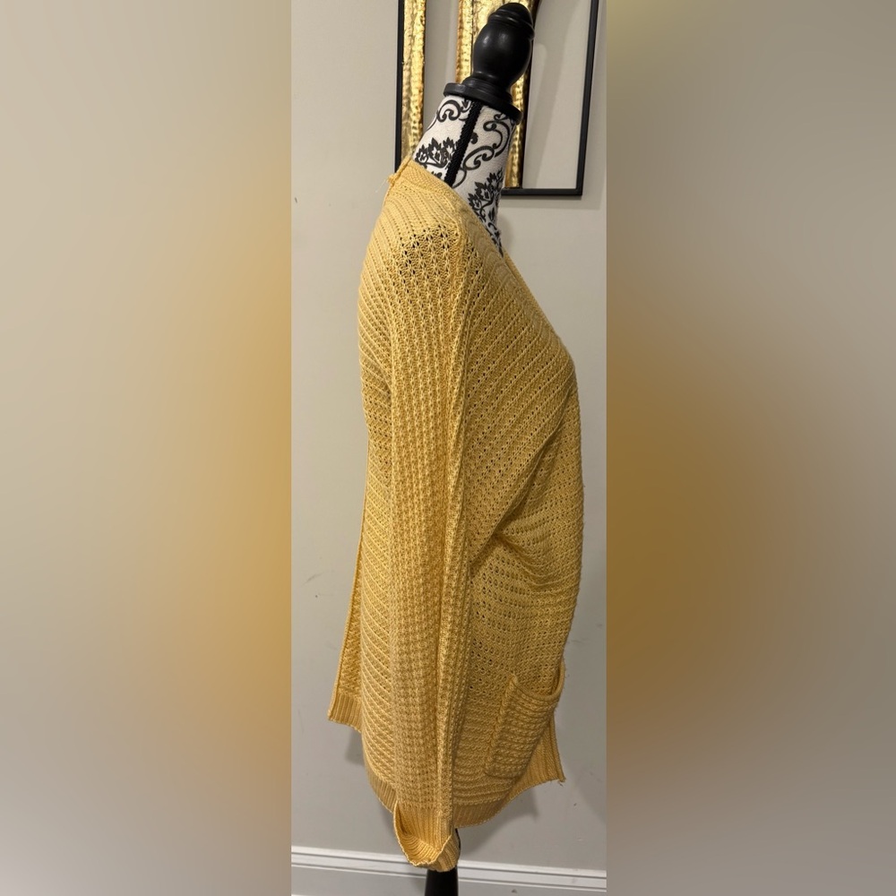 Pinque Yellow Women's Cardigan - Picture 3 of 6